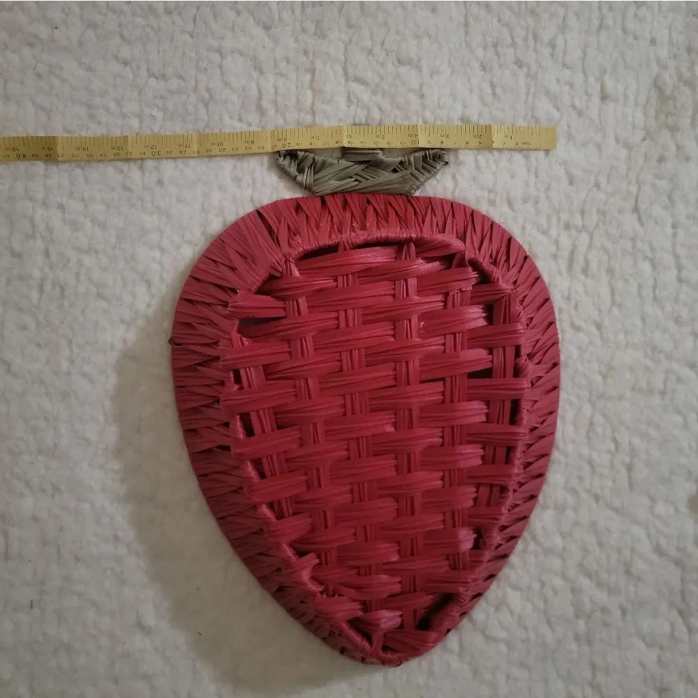 🆕️🍓Strawberry Storage Basket Summer Pool Party BBQ Red & Green
